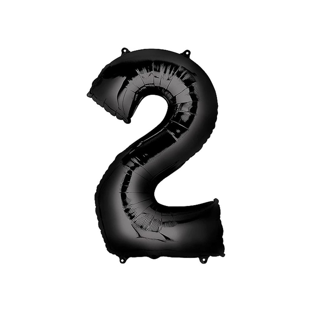 40 Inch Black Number "2" Balloon